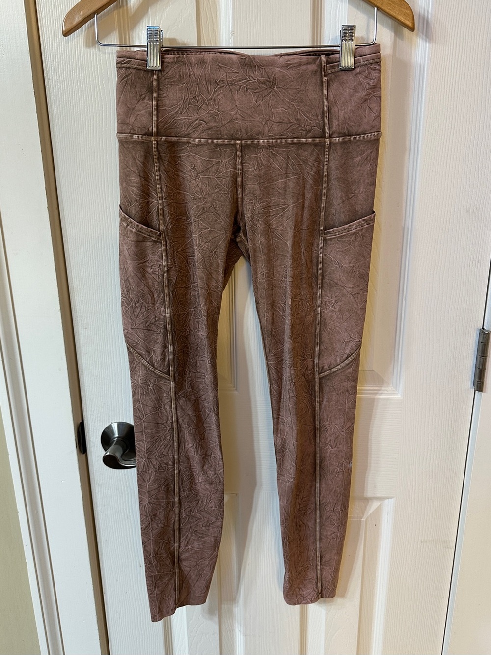 Lululemon Fast and Free High Rise Leggings Ice Dye size 6 Pockets